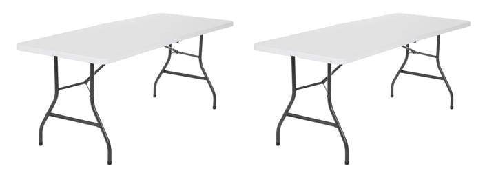 Cosco 2 Pack 6 Foot Centerfold Folding Table White Guhusk   E3fbdac78df5176a73ac42046149239f3eb35a6b 101 1 